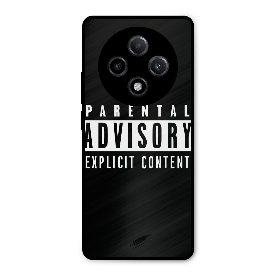 Parental Advisory Label Metal Back Case for Oppo F27 Pro Plus