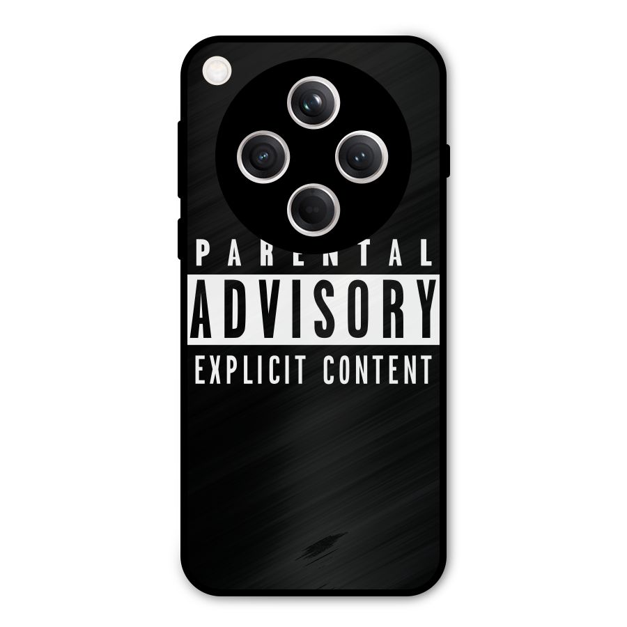 Parental Advisory Label Metal Back Case for Oppo Find X8