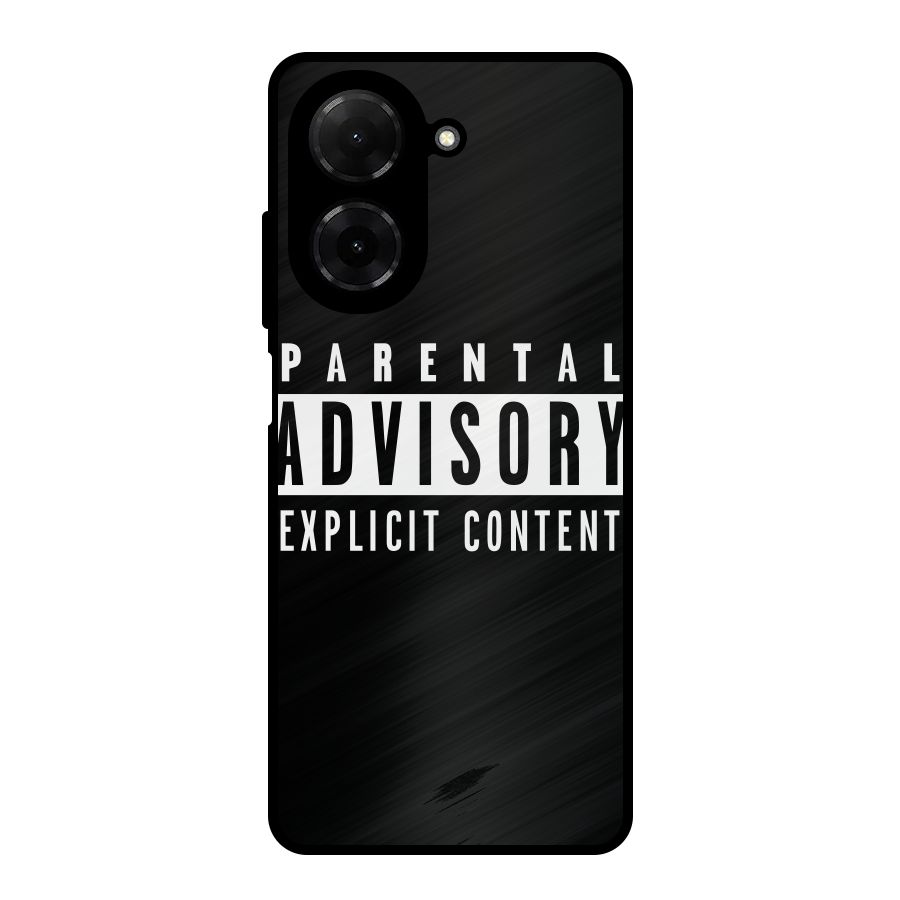 Parental Advisory Label Metal Back Case for Poco C71