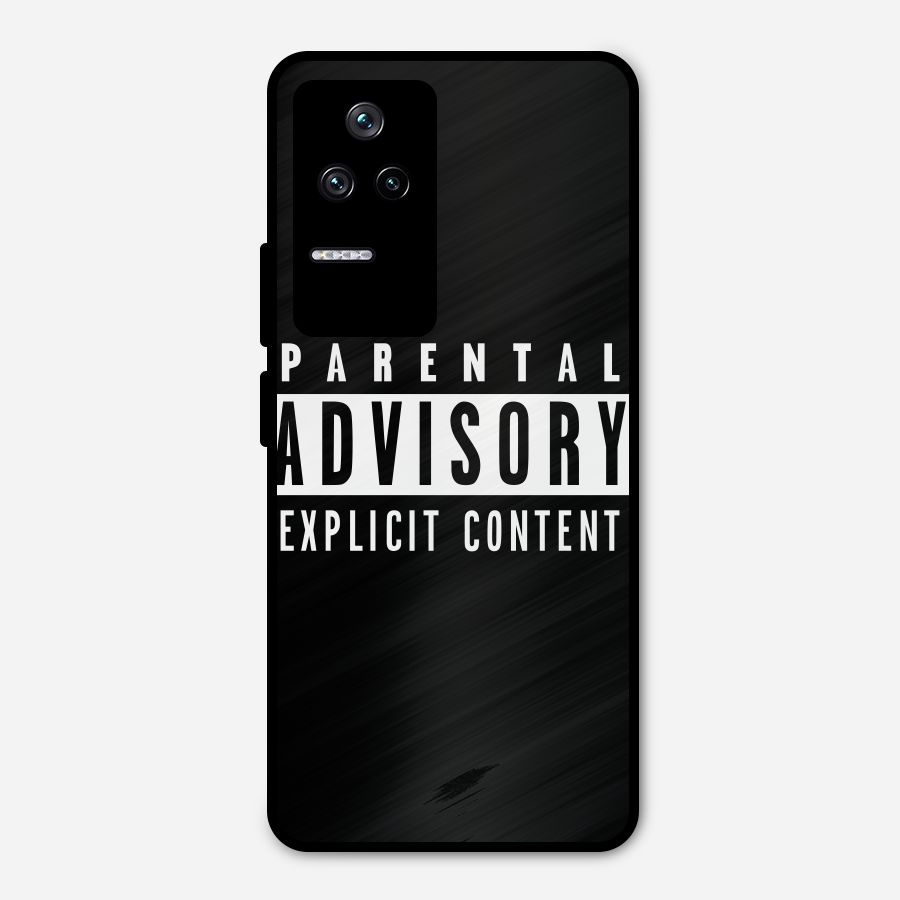 Parental Advisory Label Metal Back Case for Poco F4 5G