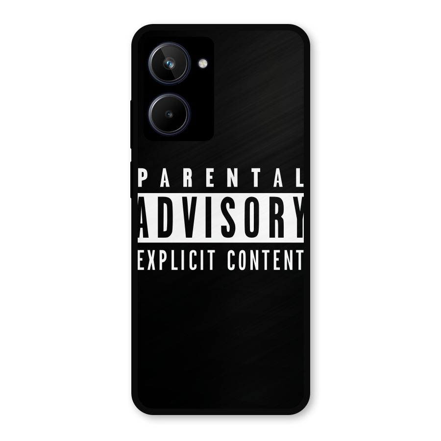 Parental Advisory Label Metal Back Case for Realme 10