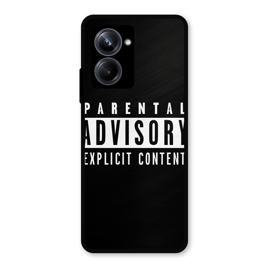 Parental Advisory Label Metal Back Case for Realme 10 Pro