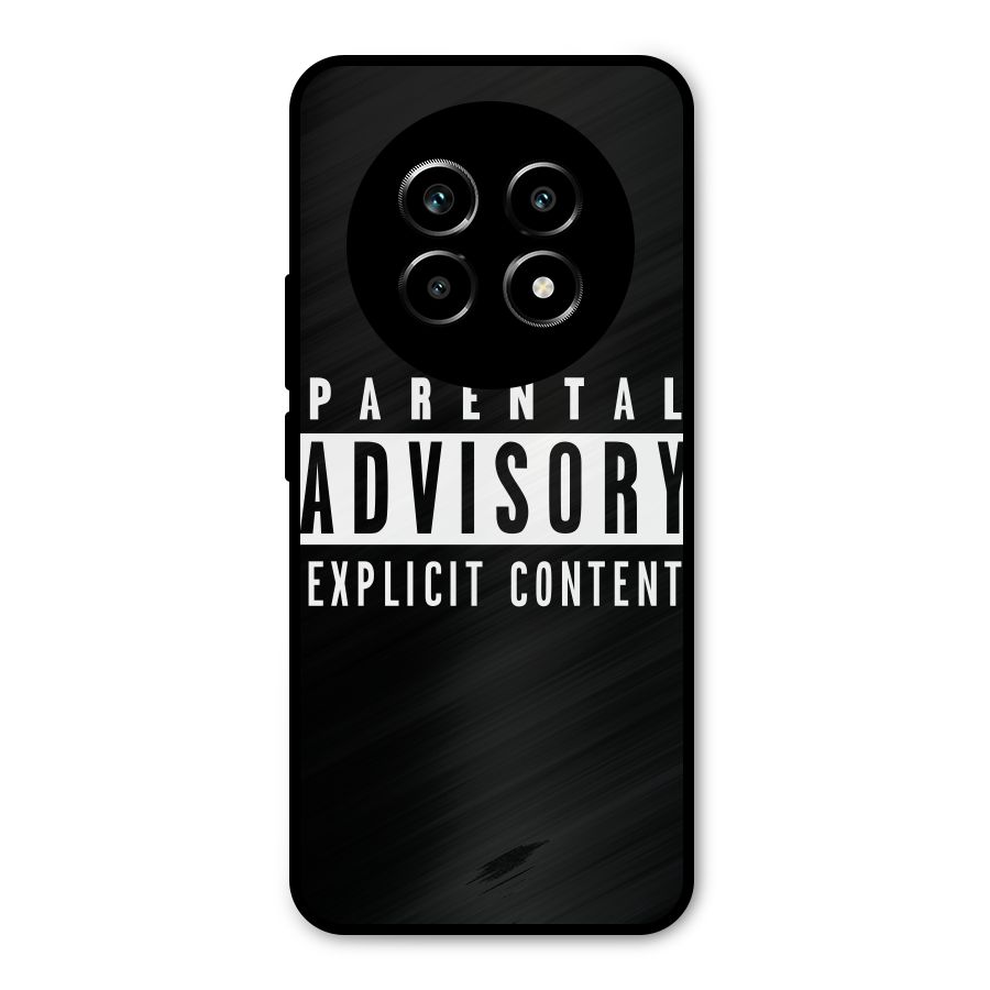 Parental Advisory Label Metal Back Case for Realme 13 Pro