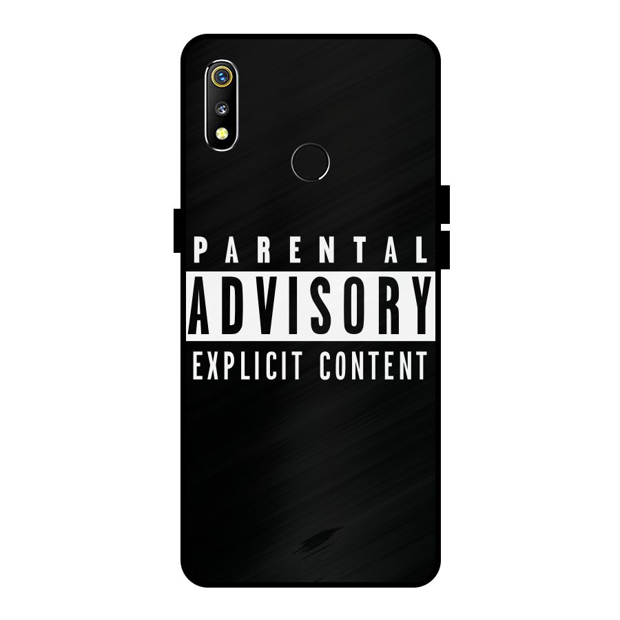 Parental Advisory Label Metal Back Case for Realme 3i