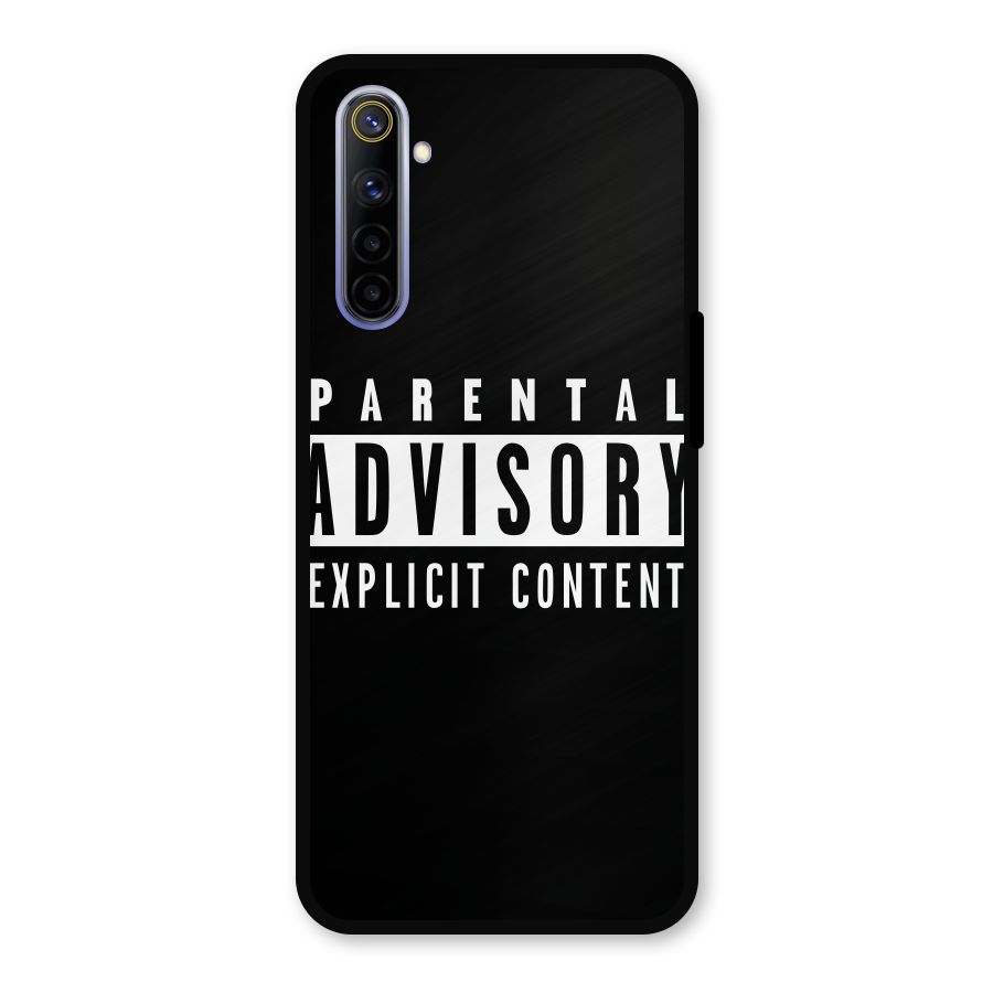 Parental Advisory Label Metal Back Case for Realme 6i