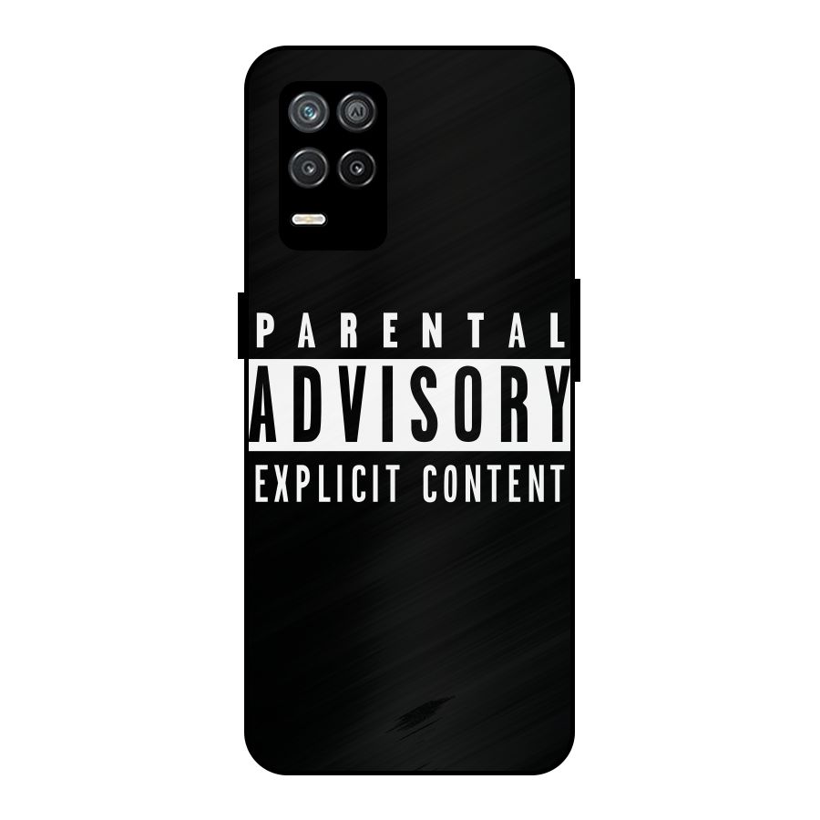 Parental Advisory Label Metal Back Case for Realme 8s 5G