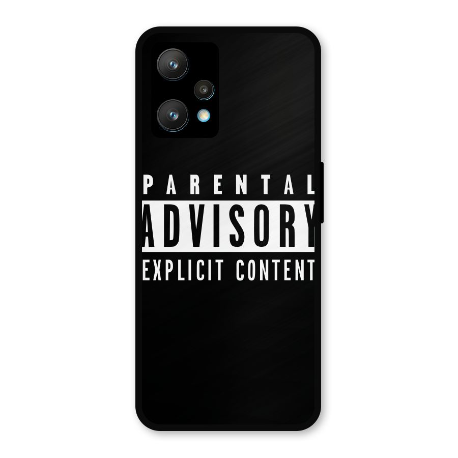Parental Advisory Label Metal Back Case for Realme 9 Pro Plus 5G