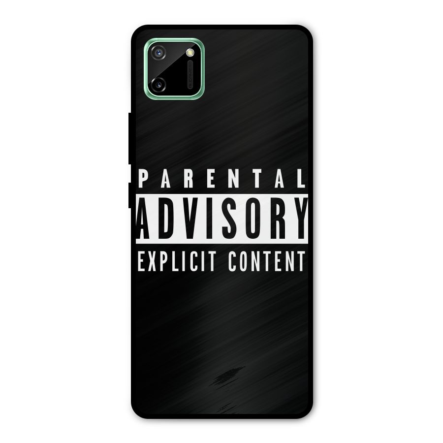 Parental Advisory Label Metal Back Case for Realme C11