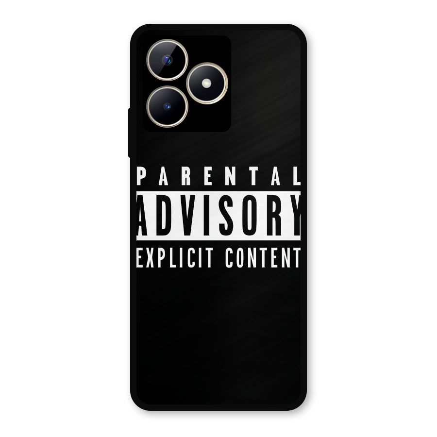 Parental Advisory Label Metal Back Case for Realme C53