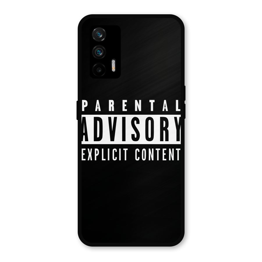 Parental Advisory Label Metal Back Case for Realme GT 5G