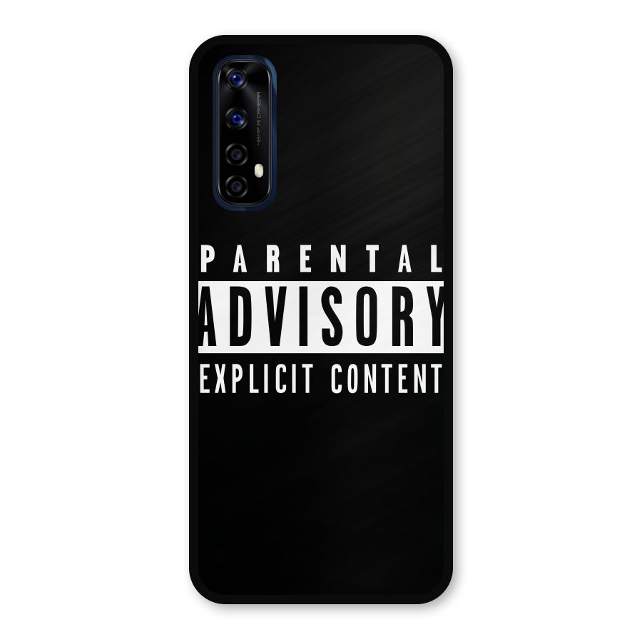 Parental Advisory Label Metal Back Case for Realme Narzo 20 Pro