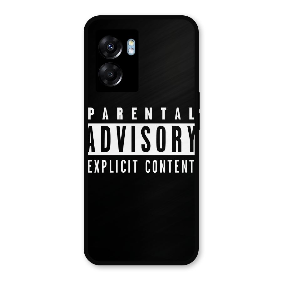 Parental Advisory Label Metal Back Case for Realme Narzo 50 5G