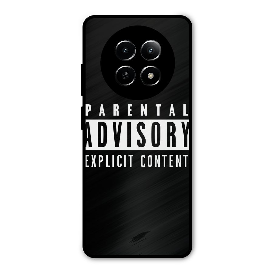 Parental Advisory Label Metal Back Case for Realme Narzo 70x 5G