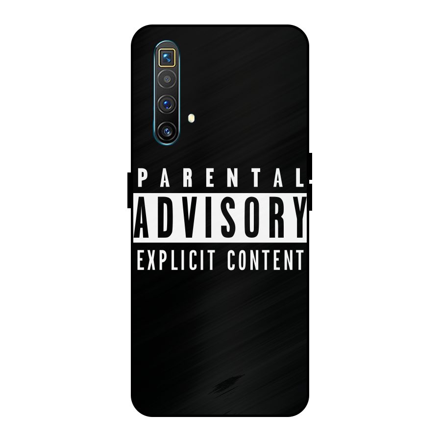 Parental Advisory Label Metal Back Case for Realme X3 SuperZoom