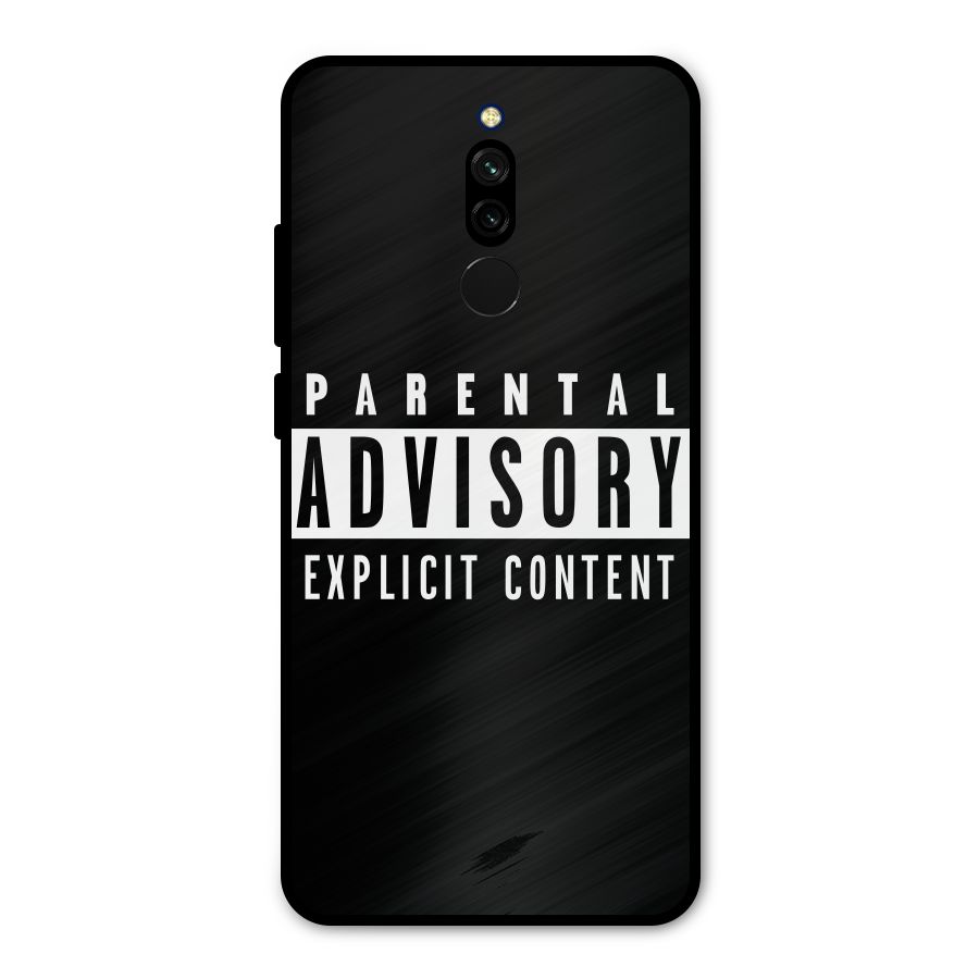 Parental Advisory Label Metal Back Case for Redmi 8