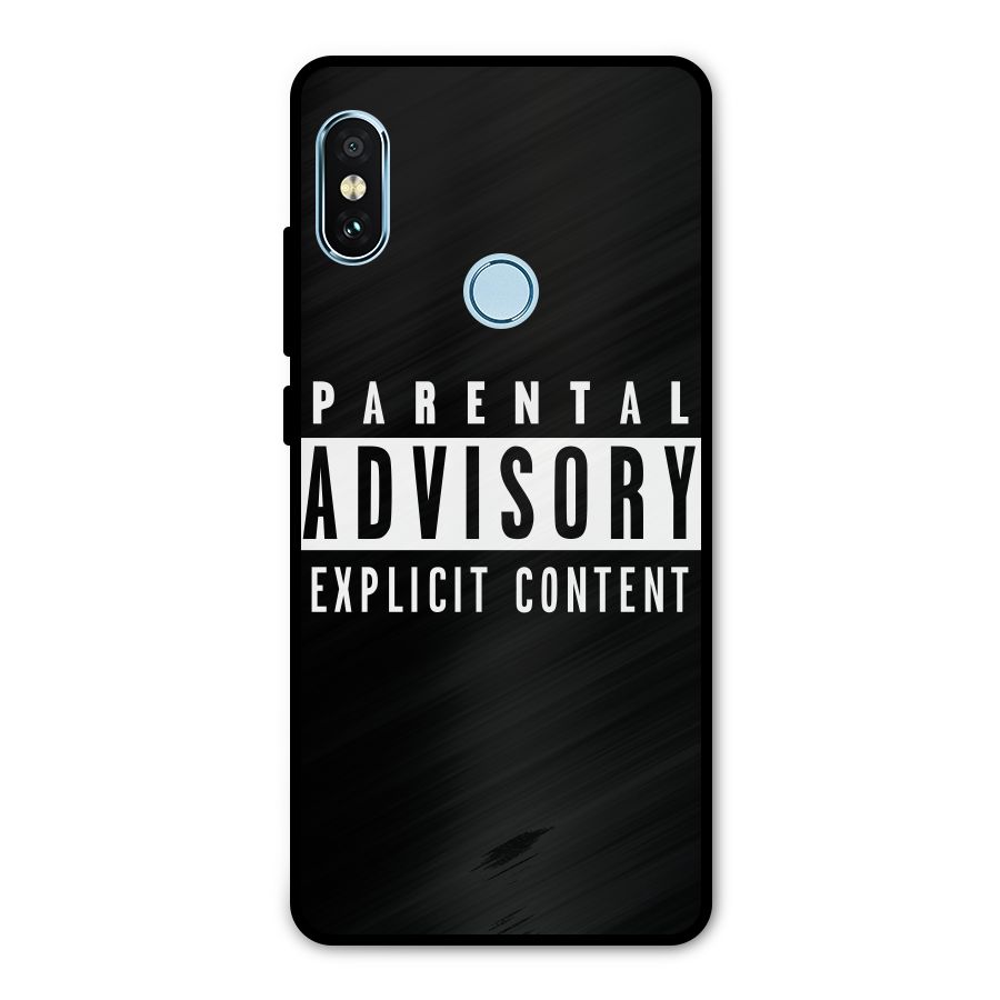 Parental Advisory Label Metal Back Case for Redmi Note 5 Pro