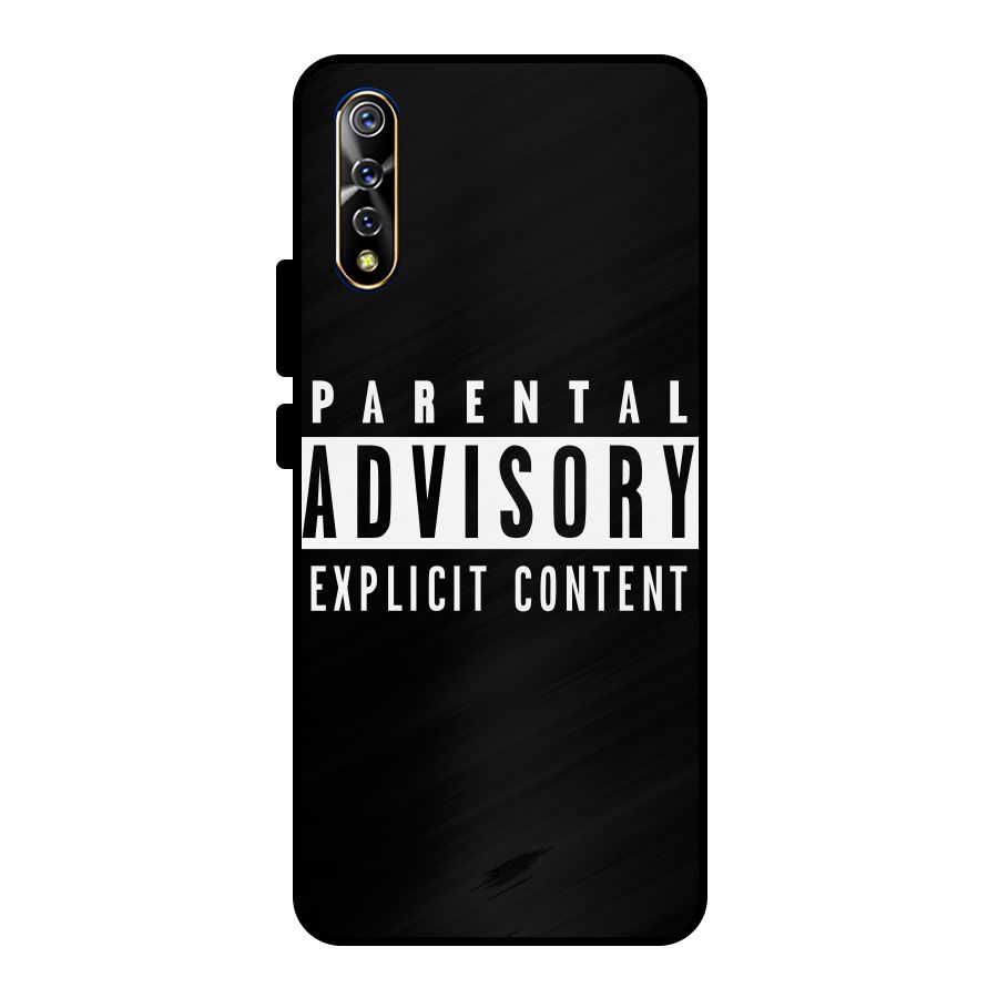 Parental Advisory Label Metal Back Case for Vivo S1