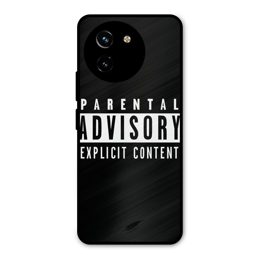 Parental Advisory Label Metal Back Case for Vivo T3x