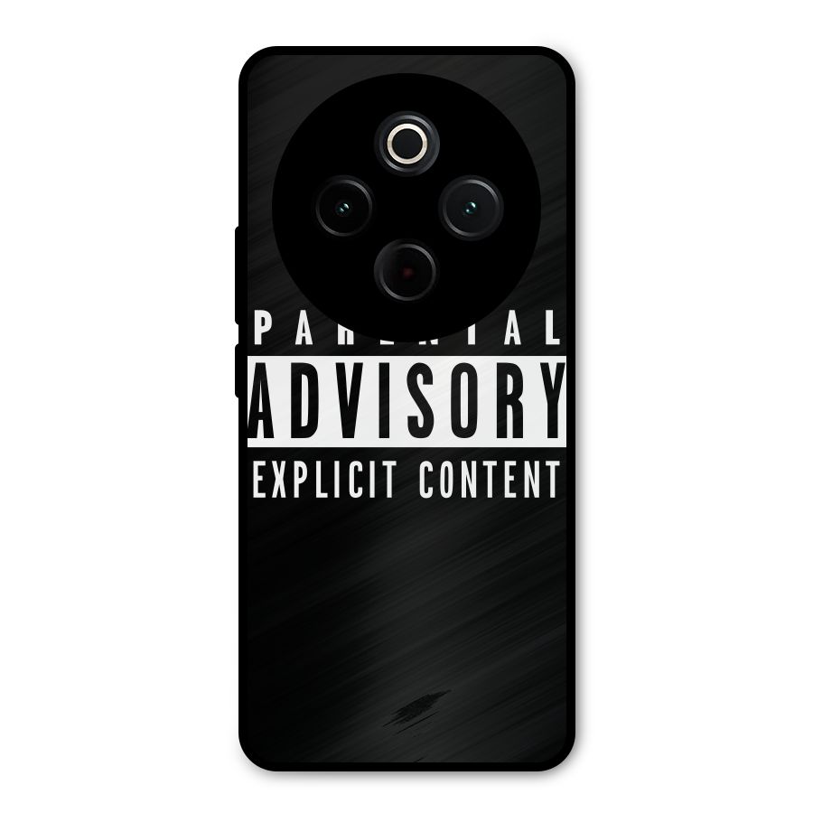 Parental Advisory Label Metal Back Case for Vivo T4