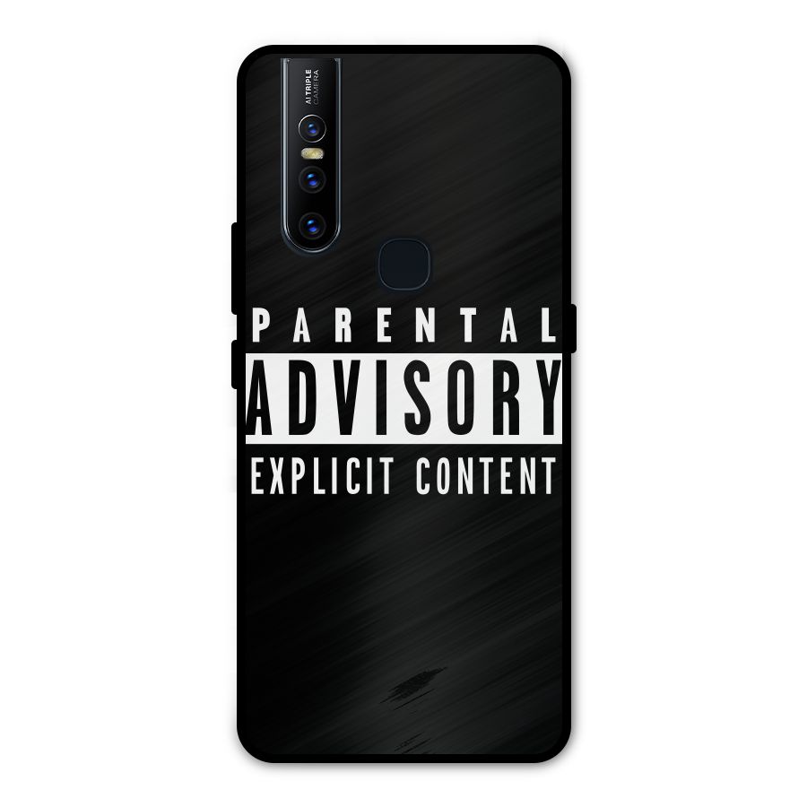 Parental Advisory Label Metal Back Case for Vivo V15