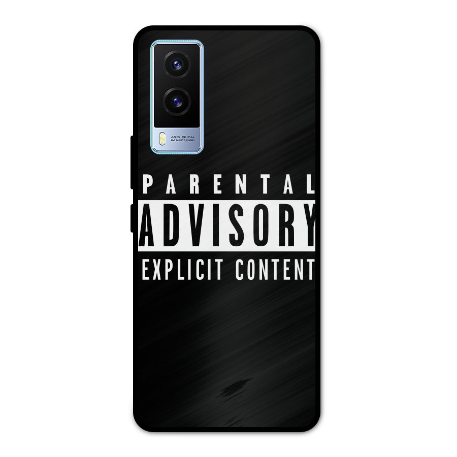 Parental Advisory Label Metal Back Case for Vivo V21e 5G
