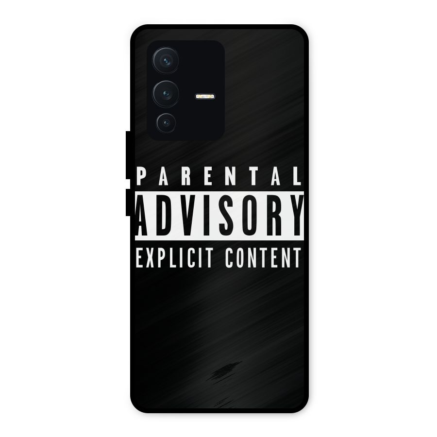 Parental Advisory Label Metal Back Case for Vivo V23 5G