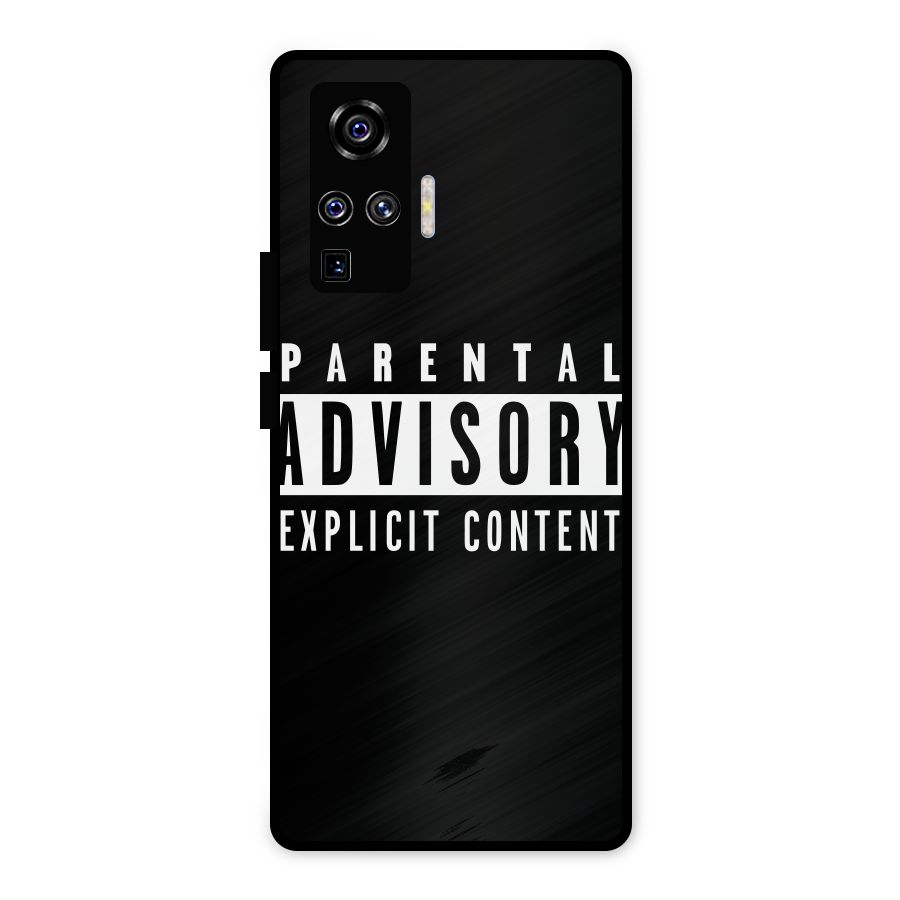 Parental Advisory Label Metal Back Case for Vivo X50 Pro
