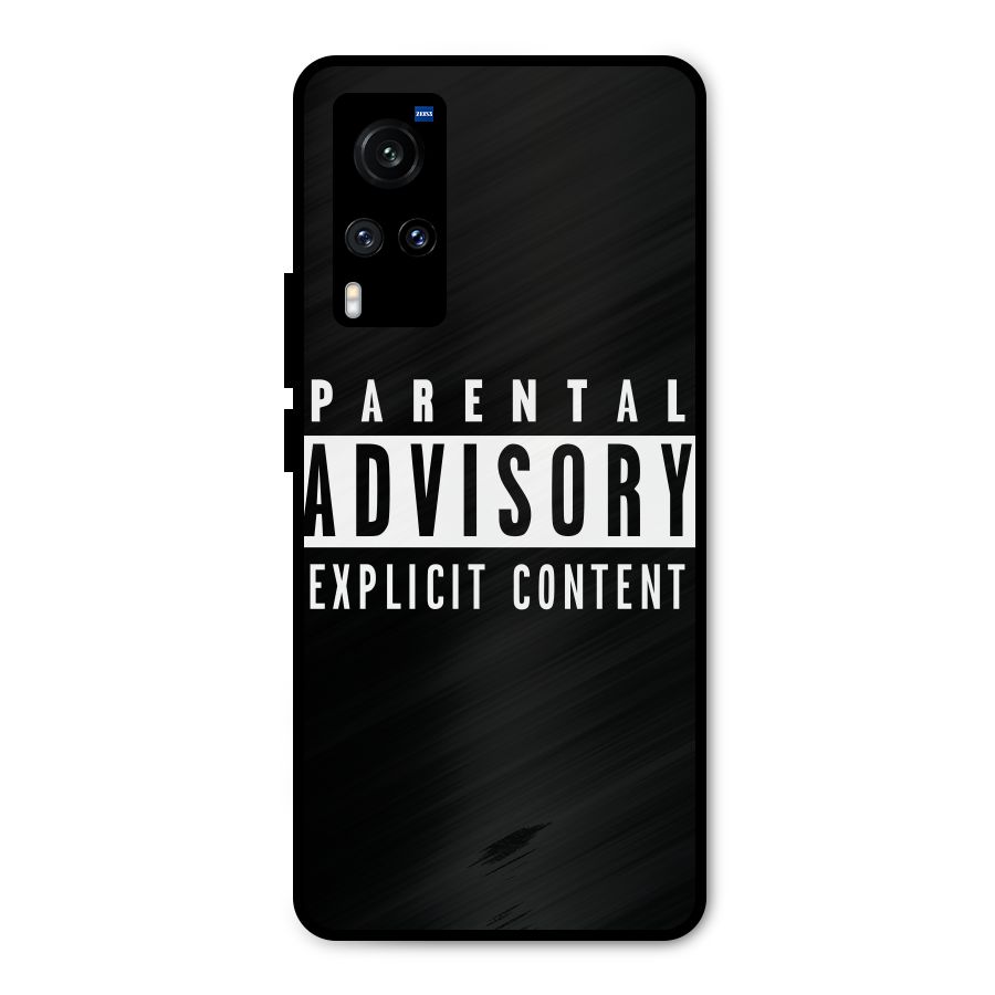 Parental Advisory Label Metal Back Case for Vivo X60
