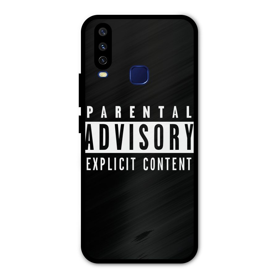 Parental Advisory Label Metal Back Case for Vivo Y12