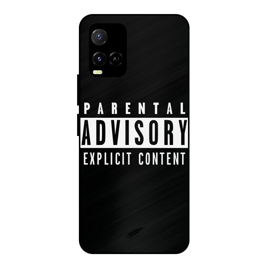 Parental Advisory Label Metal Back Case for Vivo Y21T