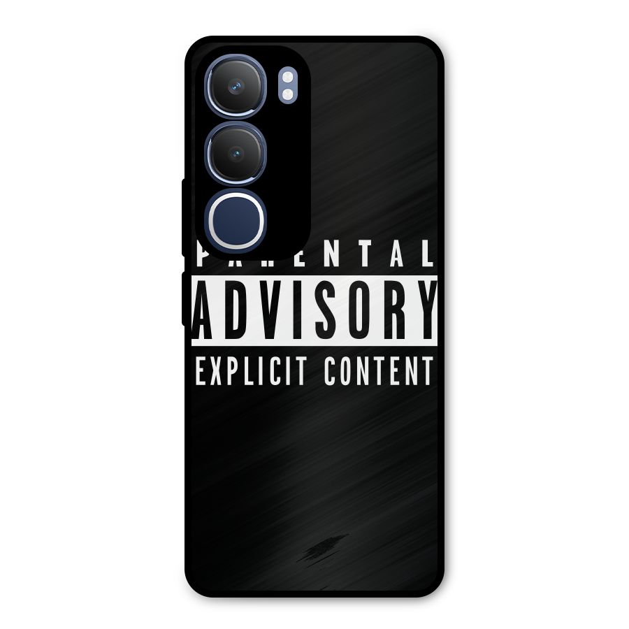 Parental Advisory Label Metal Back Case for Vivo Y29