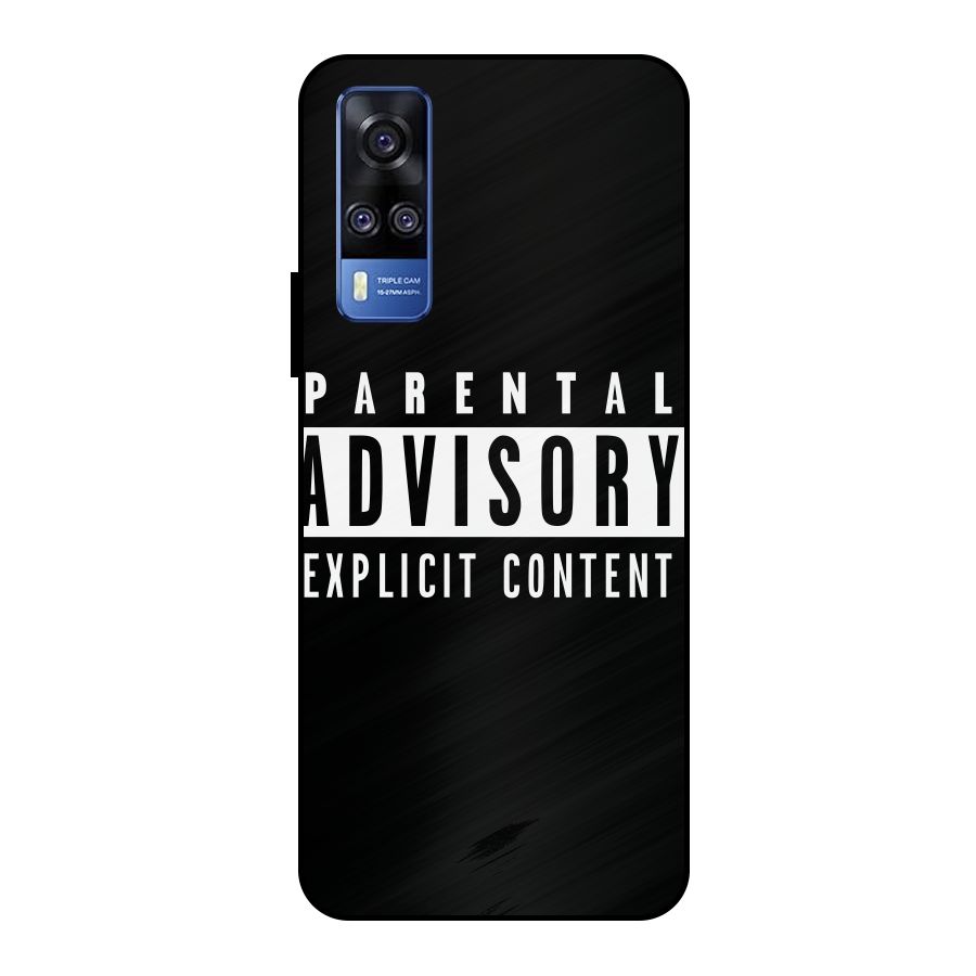 Parental Advisory Label Metal Back Case for Vivo Y51