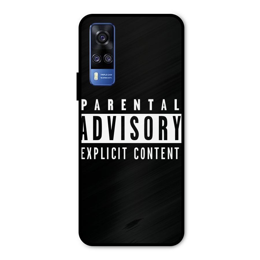 Parental Advisory Label Metal Back Case for Vivo Y51A