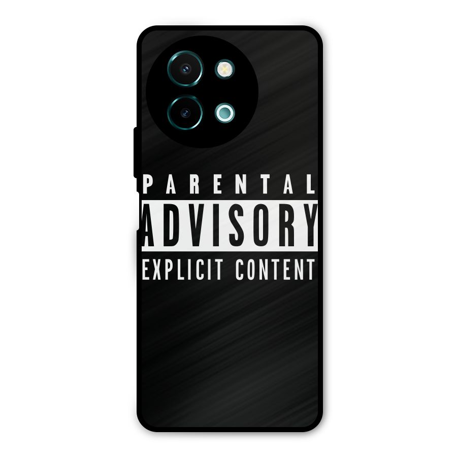 Parental Advisory Label Metal Back Case for Vivo Y58