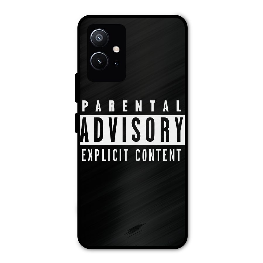 Parental Advisory Label Metal Back Case for Vivo Y75 5G