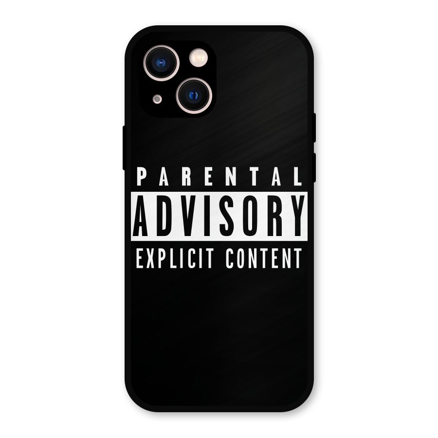 Parental Advisory Label Metal Back Case for iPhone 13