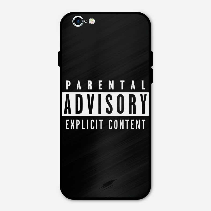 Parental Advisory Label Metal Back Case for iPhone 6 6s