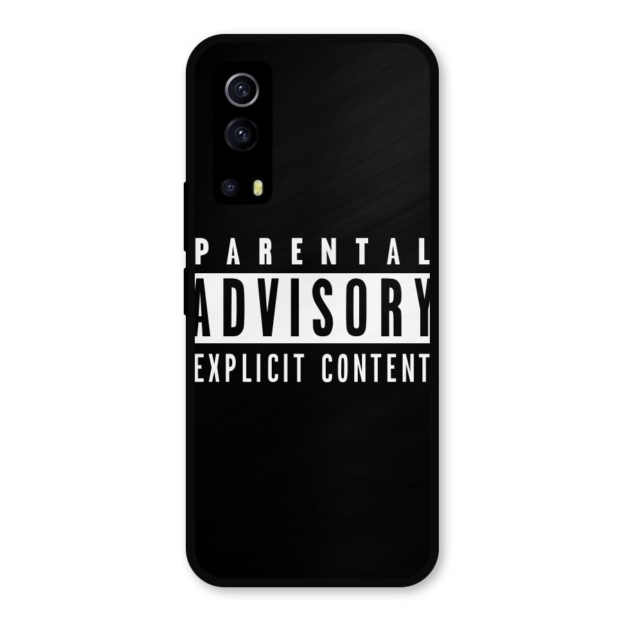 Parental Advisory Label Metal Back Case for iQOO Z3