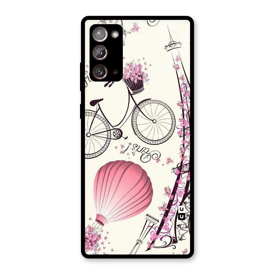 Paris Clipart Glass Back Case for Galaxy Note 20