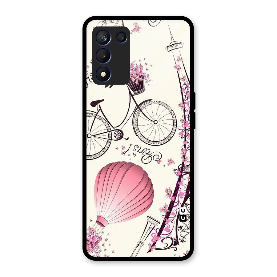 Paris Clipart Glass Back Case for Realme 9 5G Speed
