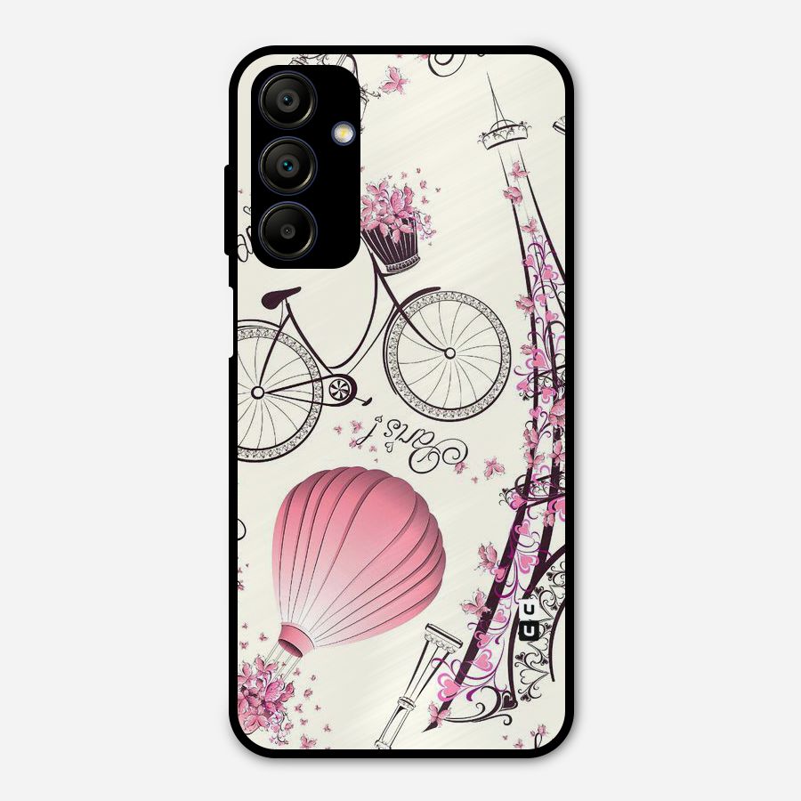 Paris Clipart Metal Back Case for Galaxy A15 5G