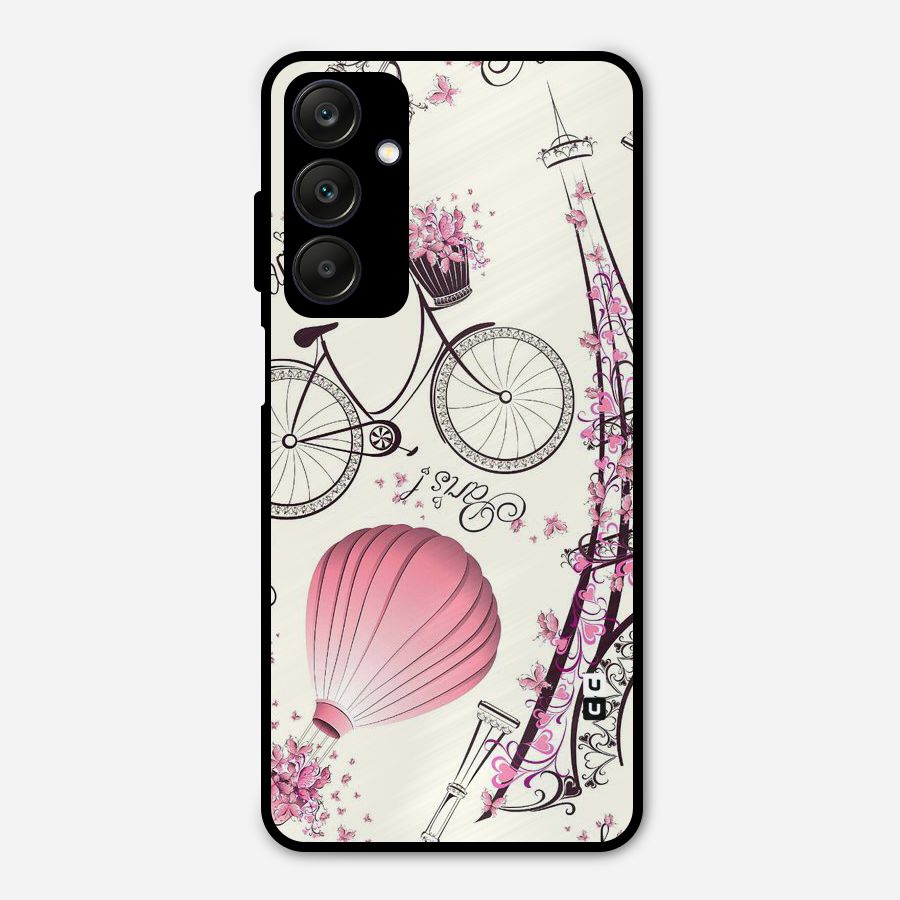 Paris Clipart Metal Back Case for Galaxy A25 5G