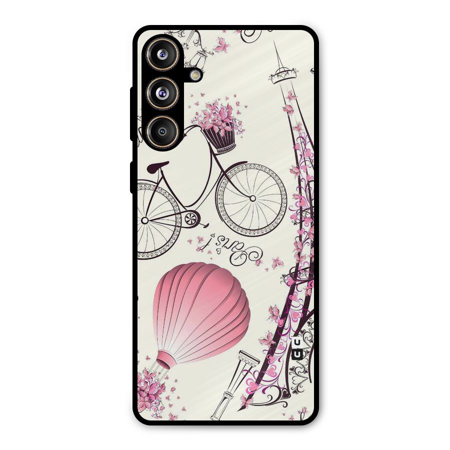 Paris Clipart Metal Back Case for Galaxy F55