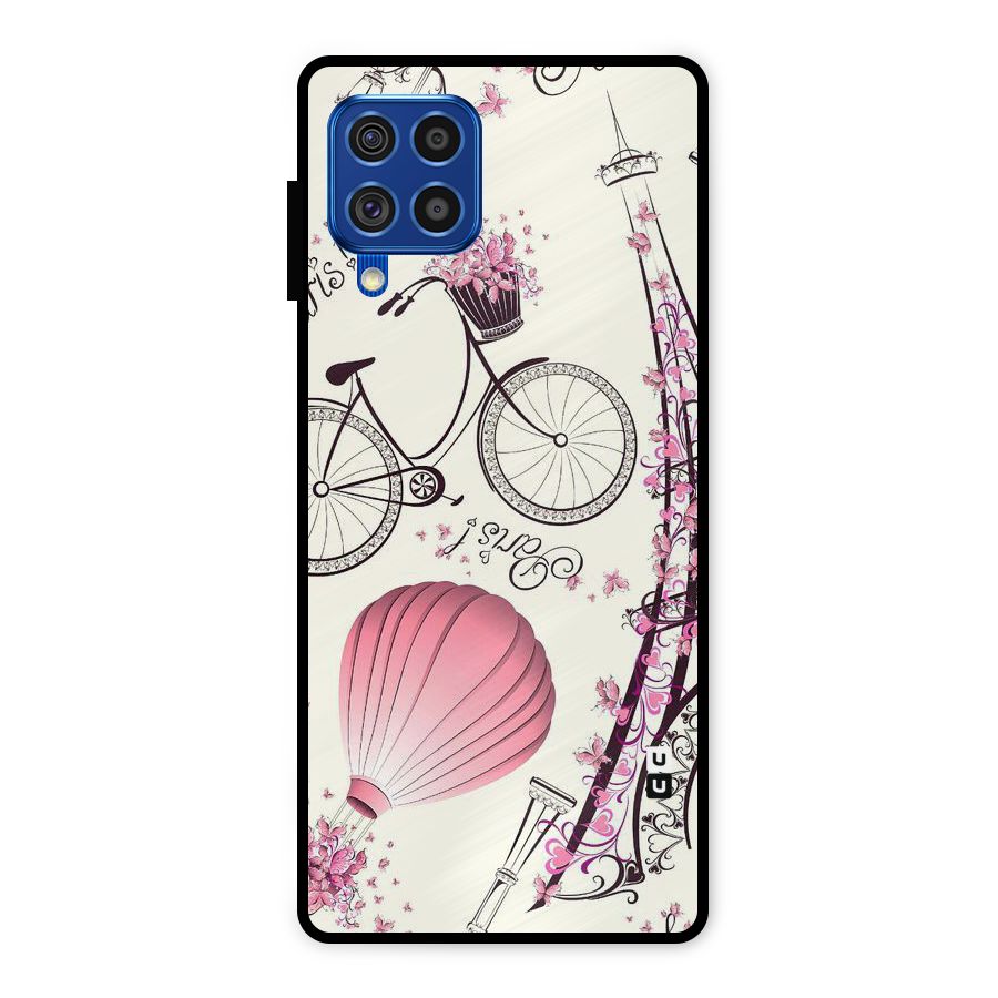 Paris Clipart Metal Back Case for Galaxy F62