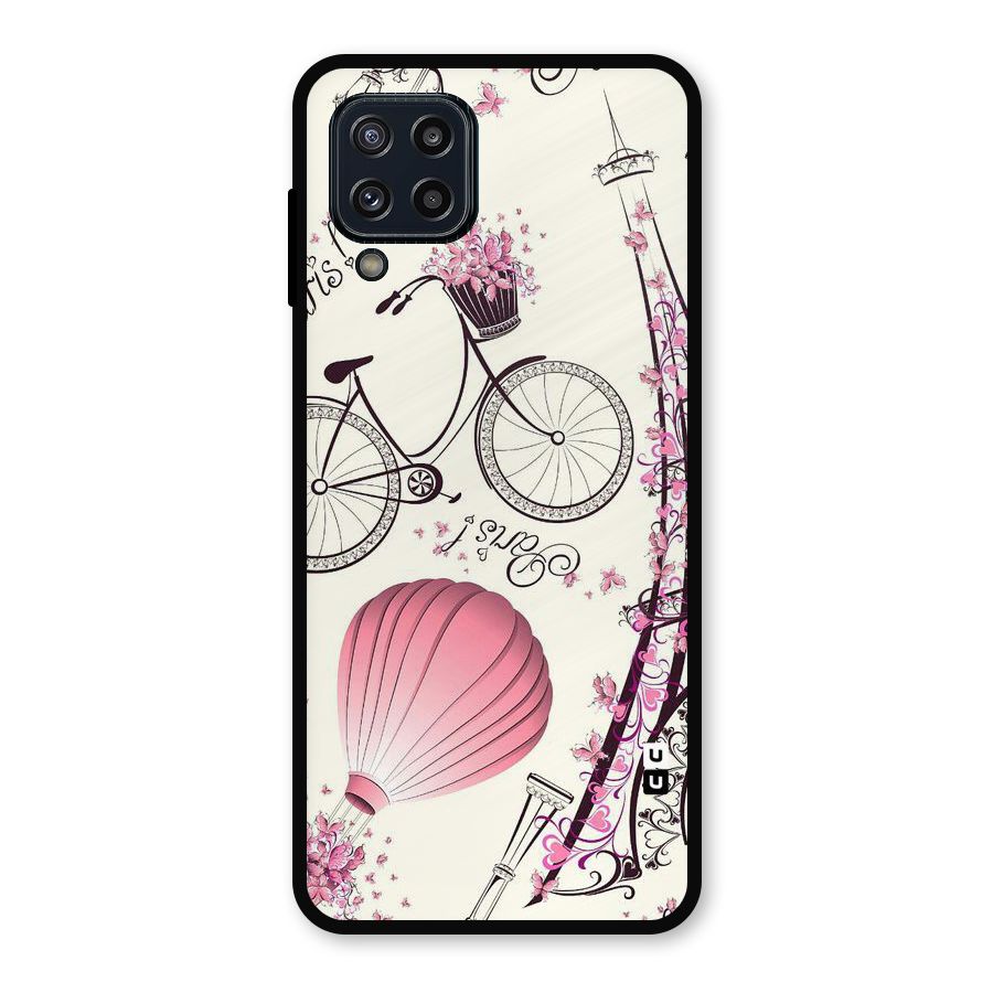 Paris Clipart Metal Back Case for Galaxy M32