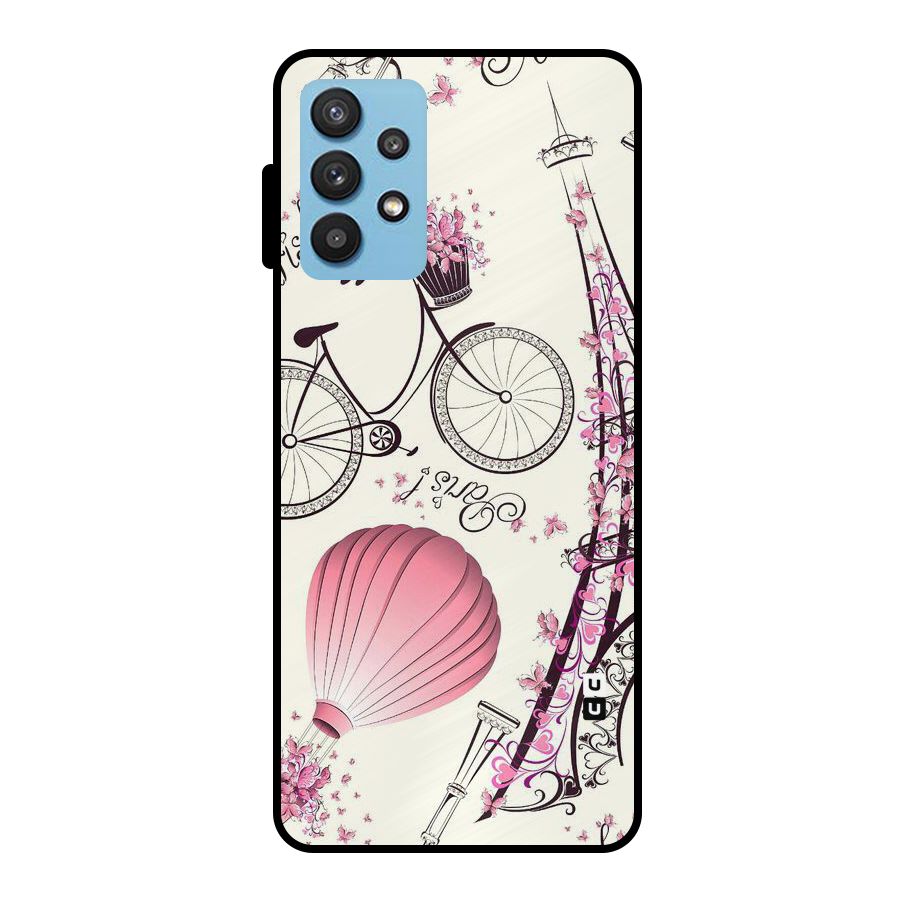 Paris Clipart Metal Back Case for Galaxy M32 5G