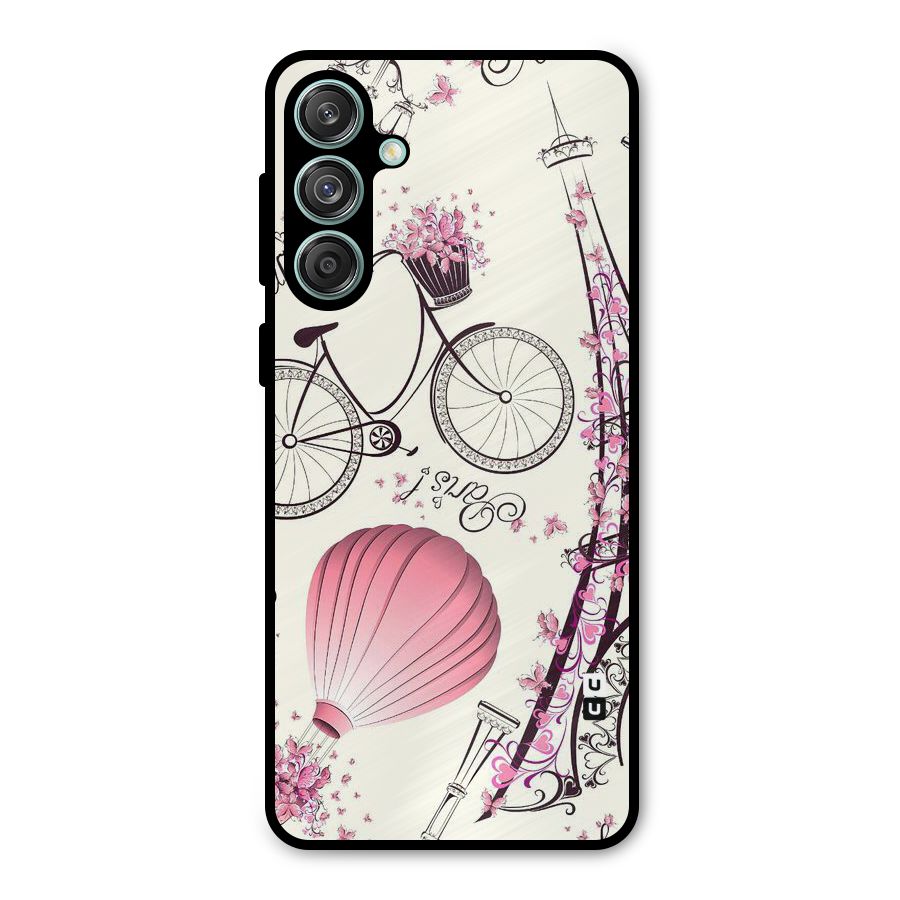 Paris Clipart Metal Back Case for Galaxy M55 5G