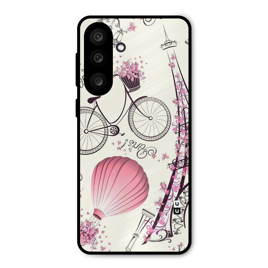 Paris Clipart Metal Back Case for Galaxy M56