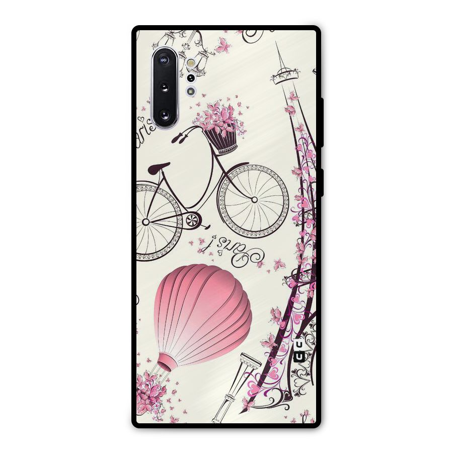 Paris Clipart Metal Back Case for Galaxy Note 10 Plus