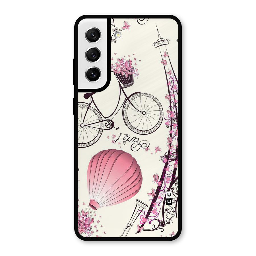 Paris Clipart Metal Back Case for Galaxy S21 FE 5G